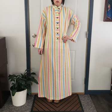 70s Abercrombie and Fitch Striped Caftan - image 1