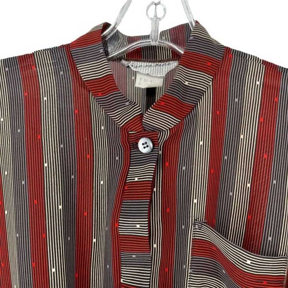 Vintage 70s Dress Brenner Red White Blue Stripe D… - image 4