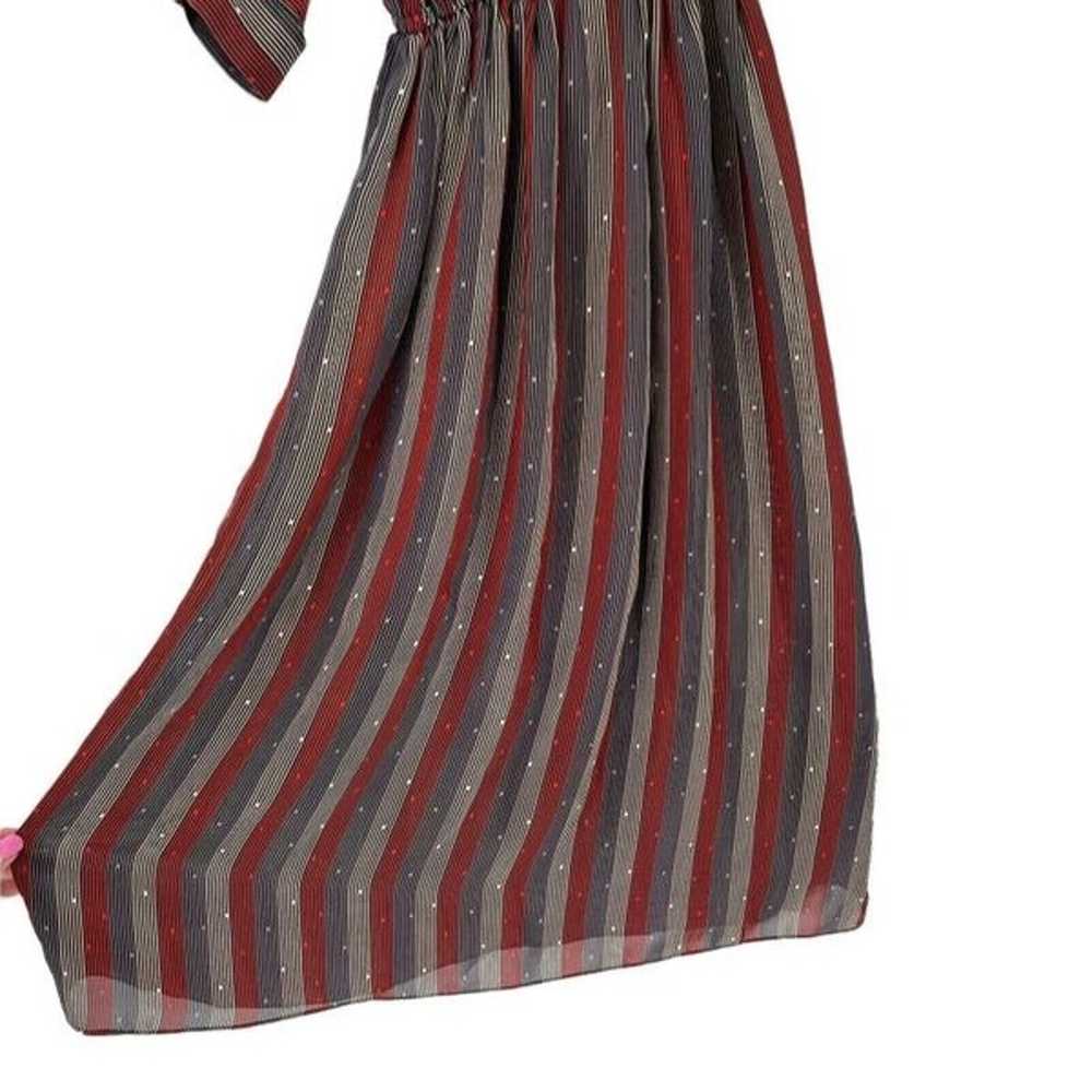 Vintage 70s Dress Brenner Red White Blue Stripe D… - image 6