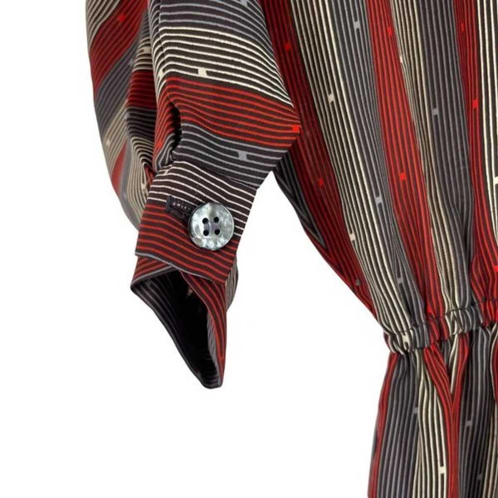 Vintage 70s Dress Brenner Red White Blue Stripe D… - image 7