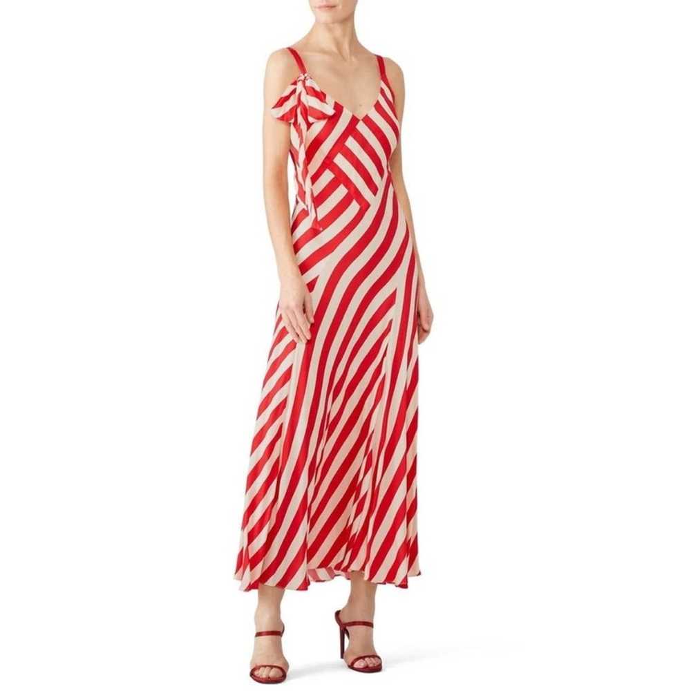 JILL Jill Stuart Clara Striped Dress in Hibiscus … - image 1