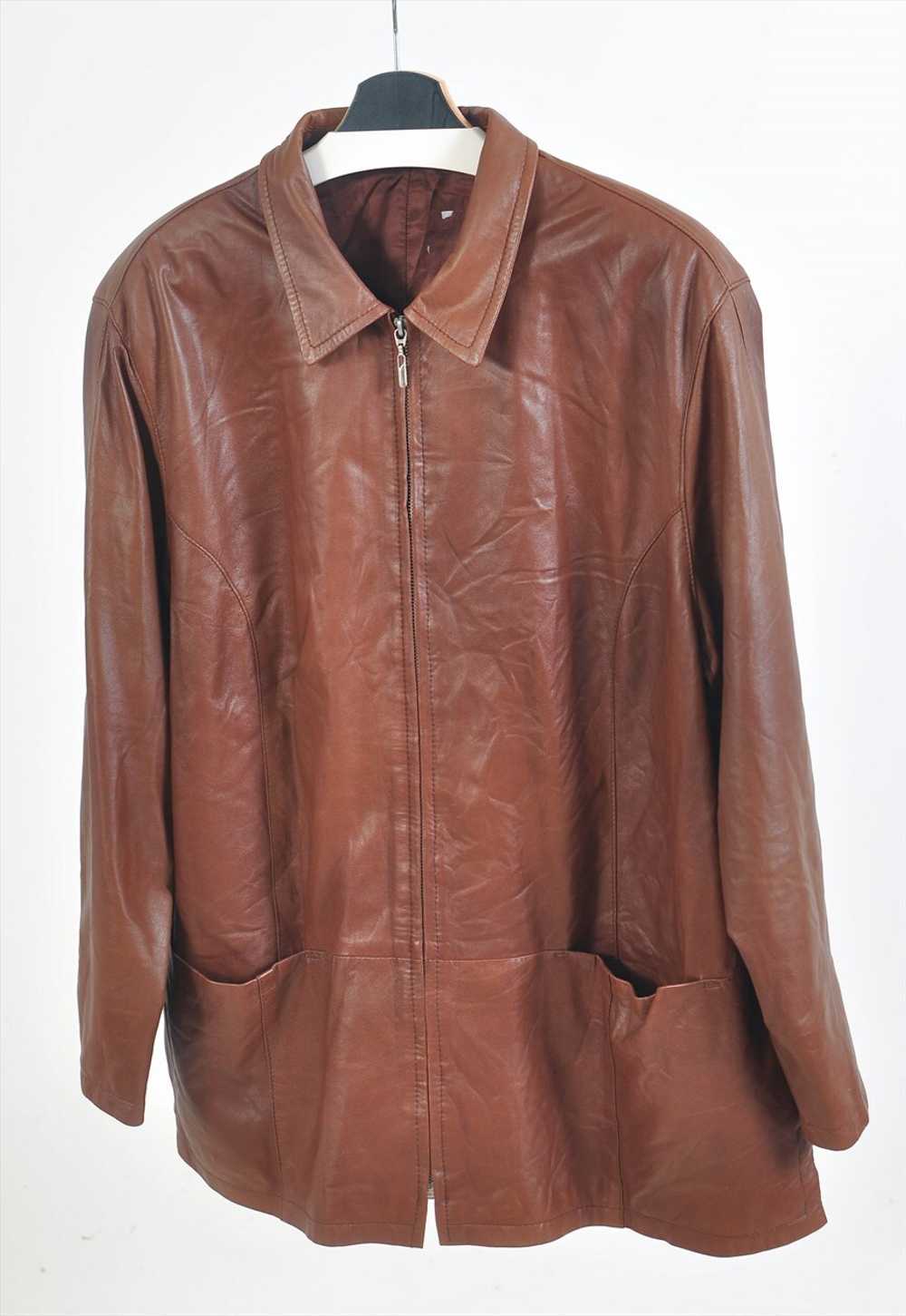 Vintage 90s real leather jacket - image 1