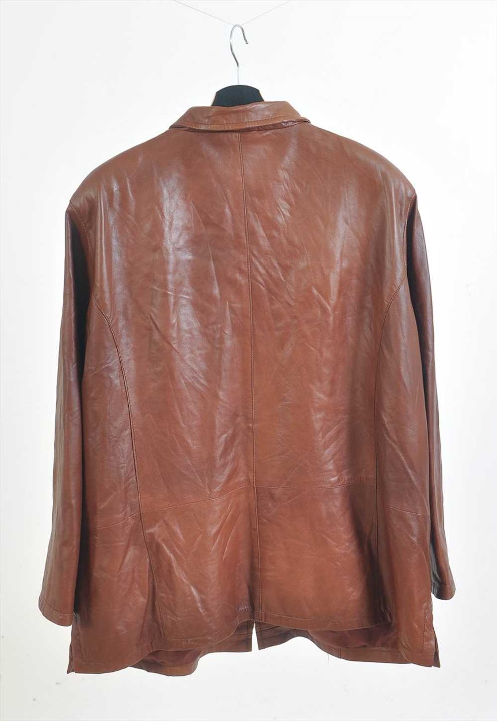 Vintage 90s real leather jacket - image 2