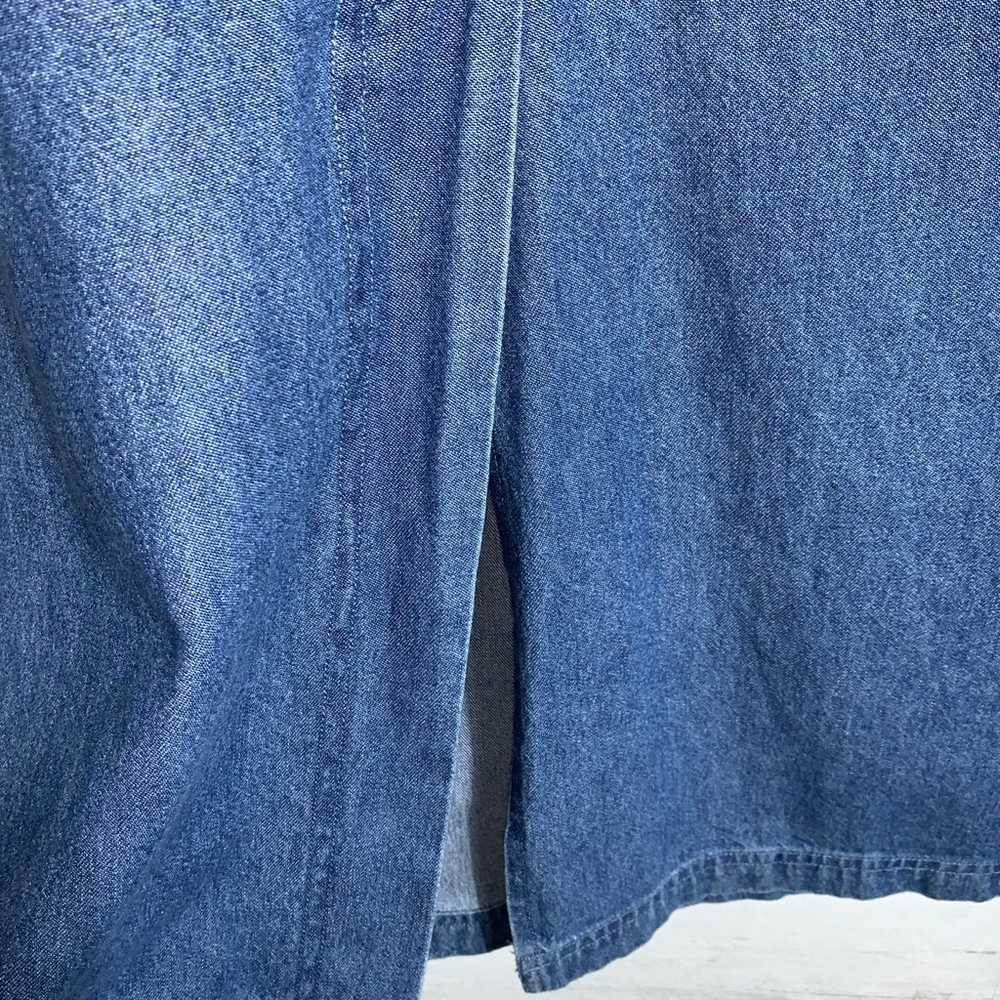 Vintage True Blue denim embroidered jumper modest… - image 12