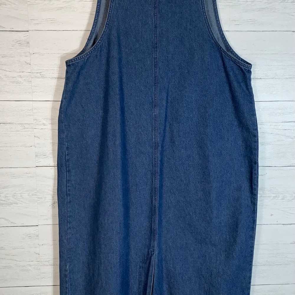 Vintage True Blue denim embroidered jumper modest… - image 4