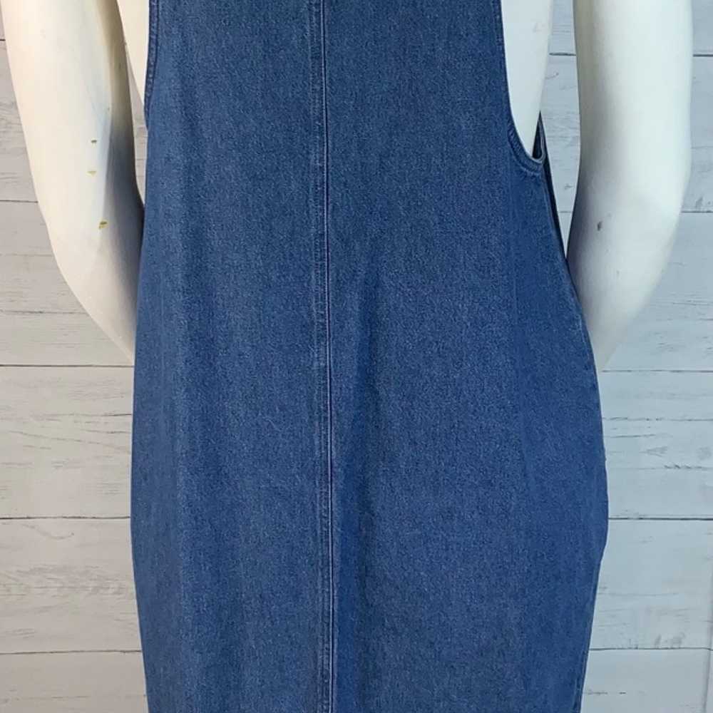 Vintage True Blue denim embroidered jumper modest… - image 7