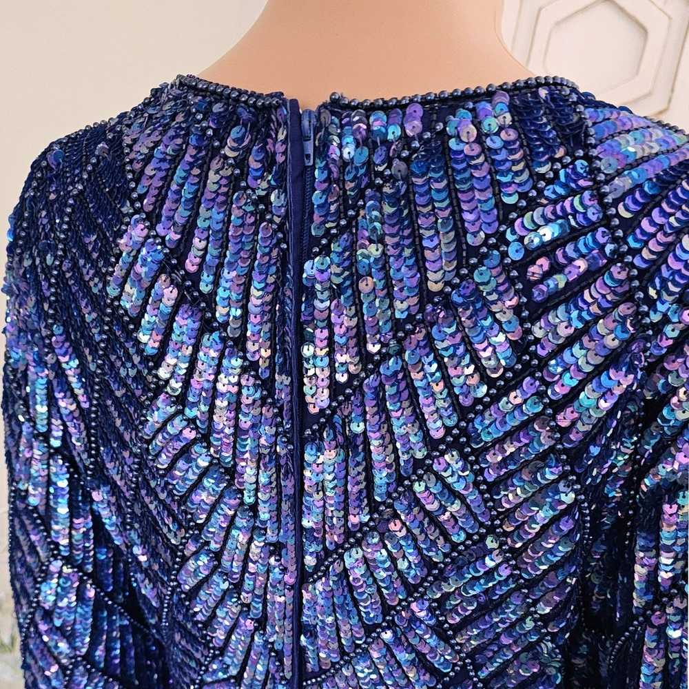 Vintage 80s Carina Beaded Sequin Formal Cocktail … - image 5