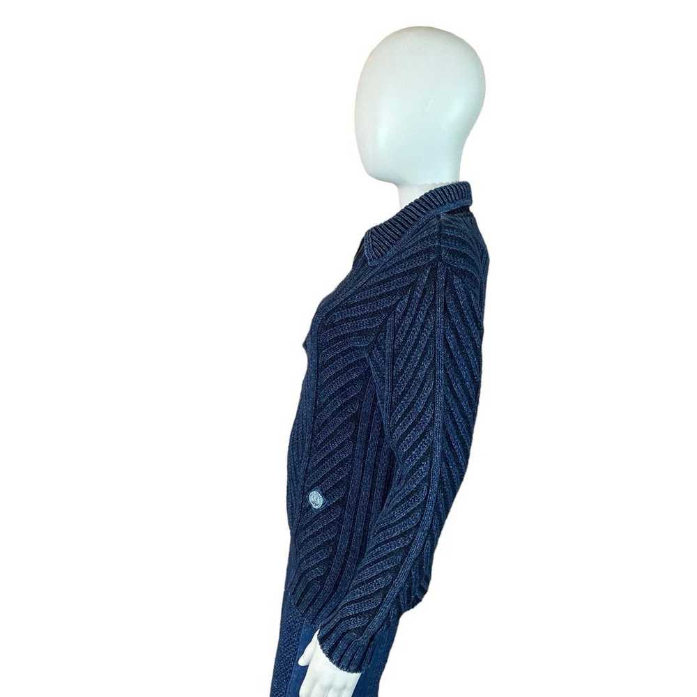 90's Vintage Dark Blue Knit Sweater by Blue Willi… - image 2