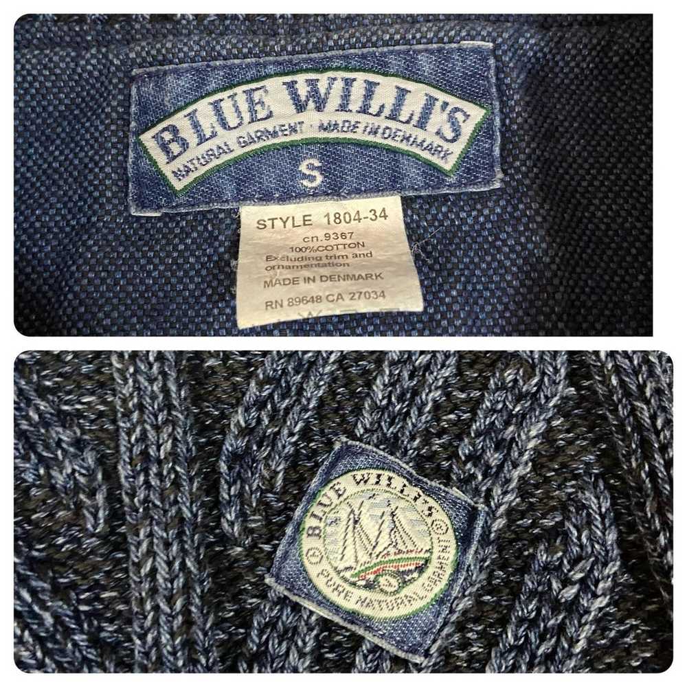 90's Vintage Dark Blue Knit Sweater by Blue Willi… - image 7