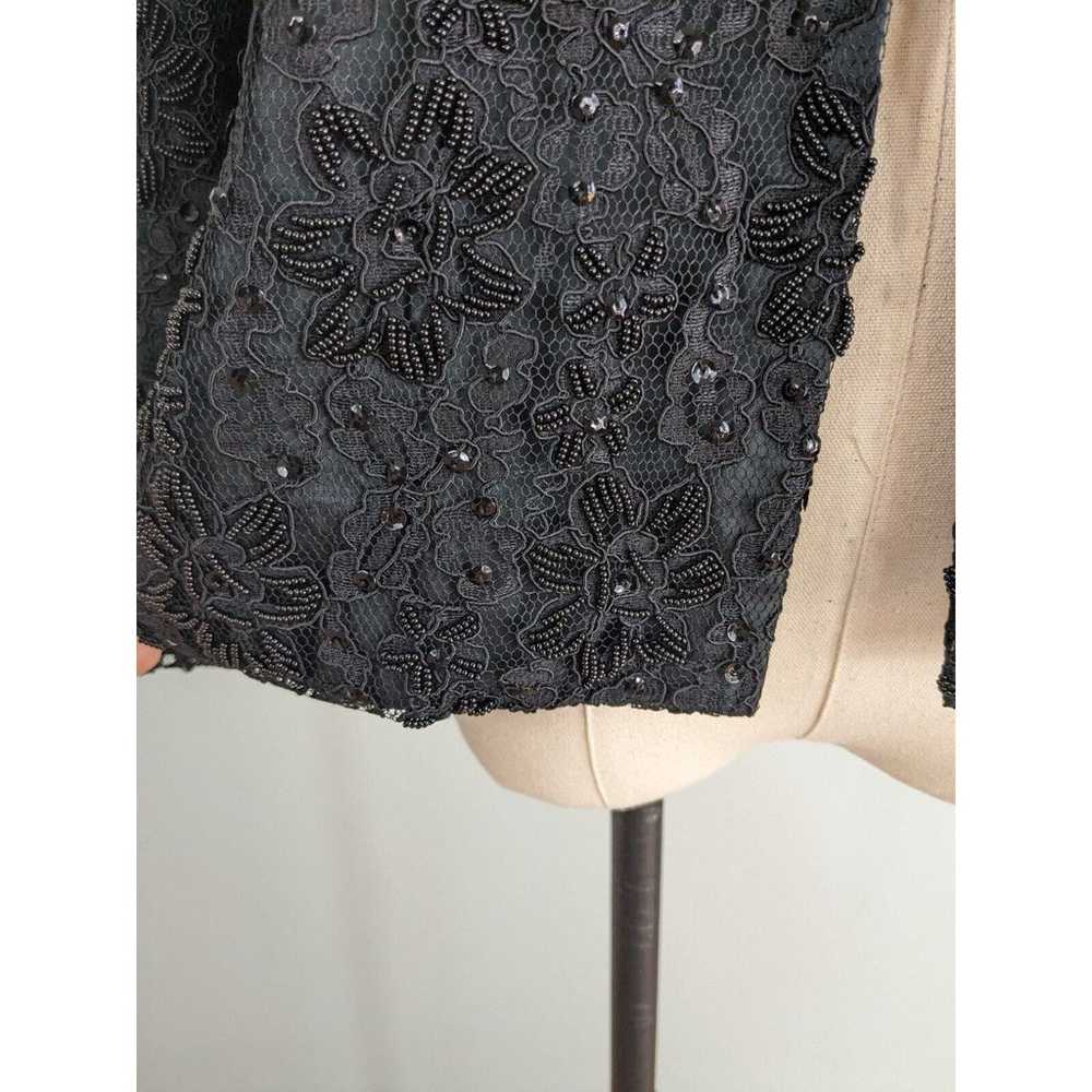 Vintage Topper Jacket Blazer 60s French Lace Silk… - image 3