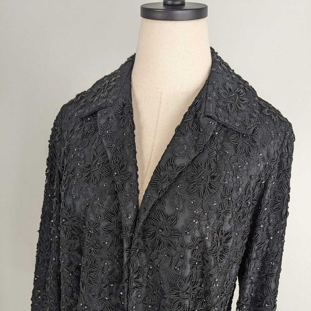 Vintage Topper Jacket Blazer 60s French Lace Silk… - image 4