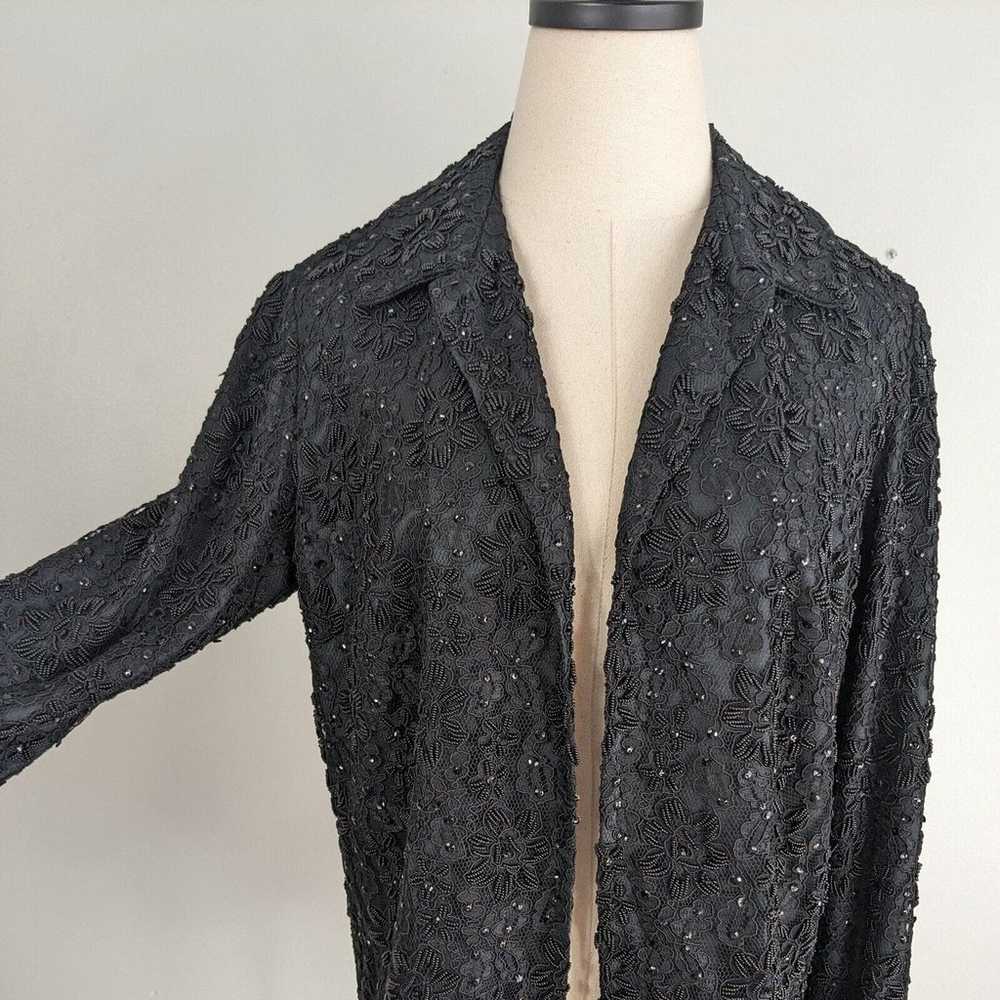 Vintage Topper Jacket Blazer 60s French Lace Silk… - image 7