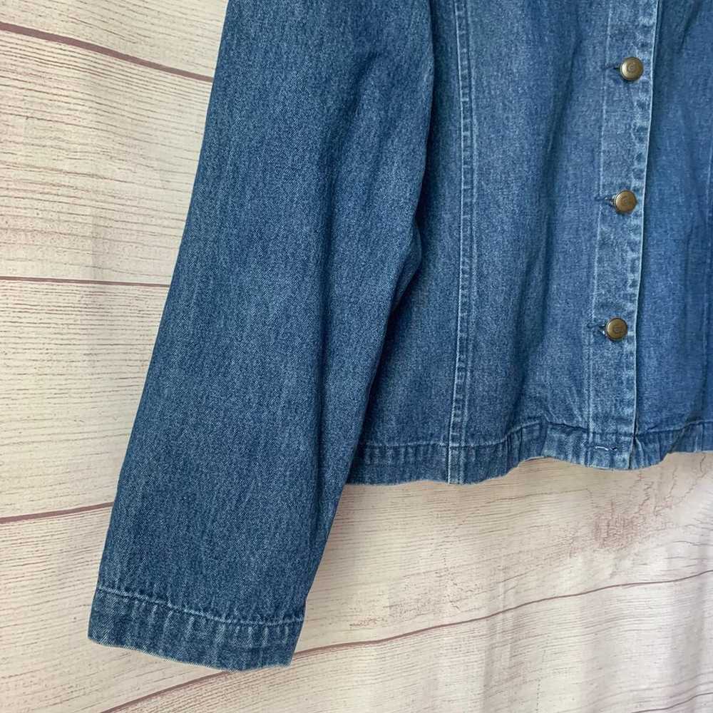 Vintage Bechamel Petites Denim Jacket Embroidered… - image 7