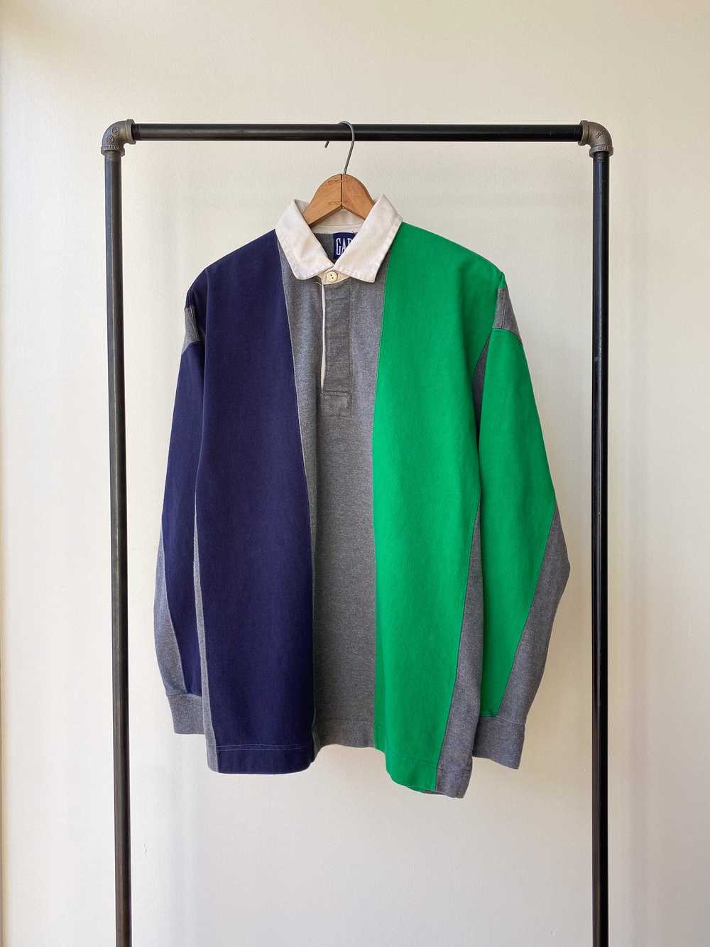 80's GAP Colorblock Rugby—[M] - image 1