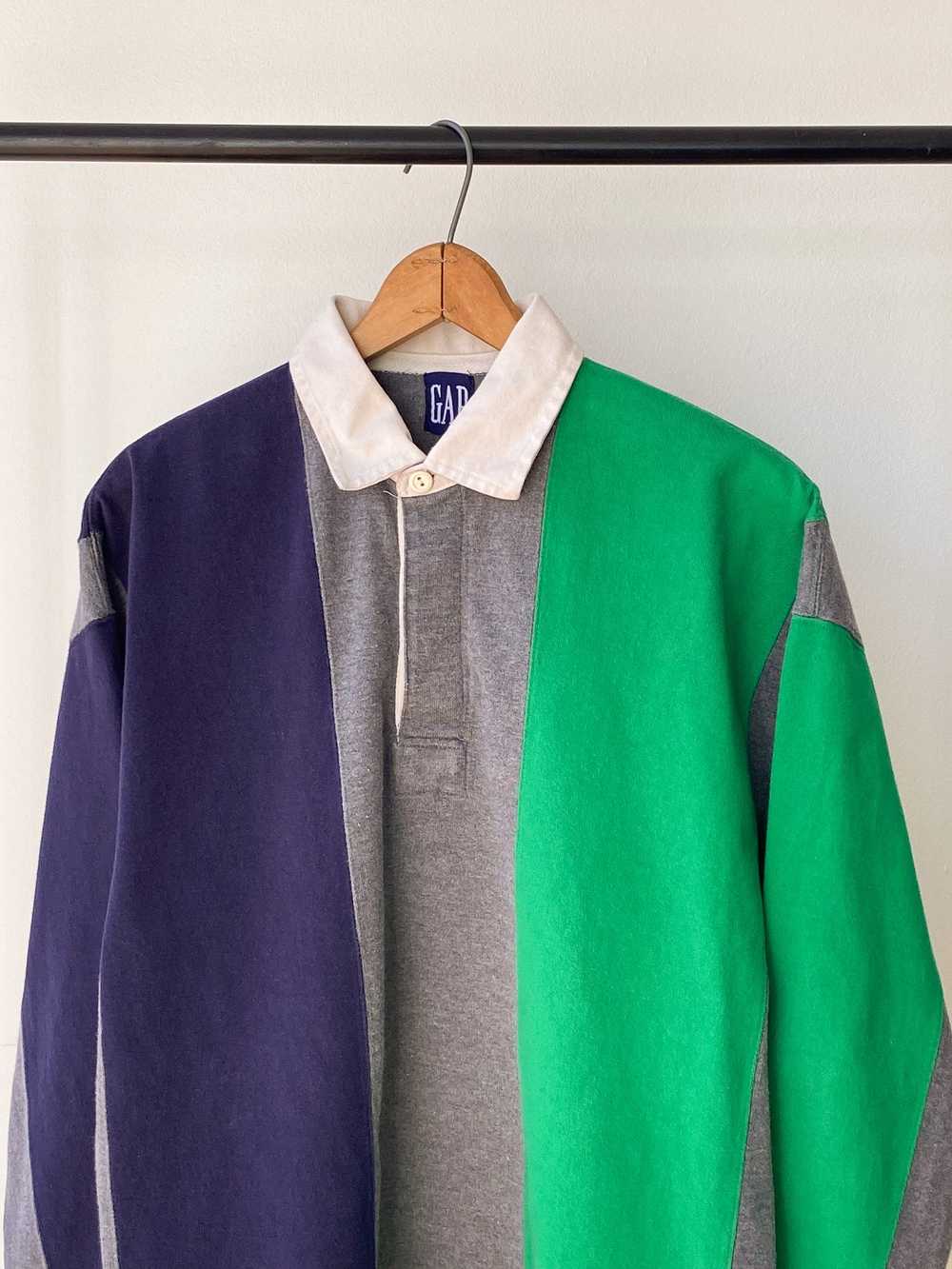 80's GAP Colorblock Rugby—[M] - image 2