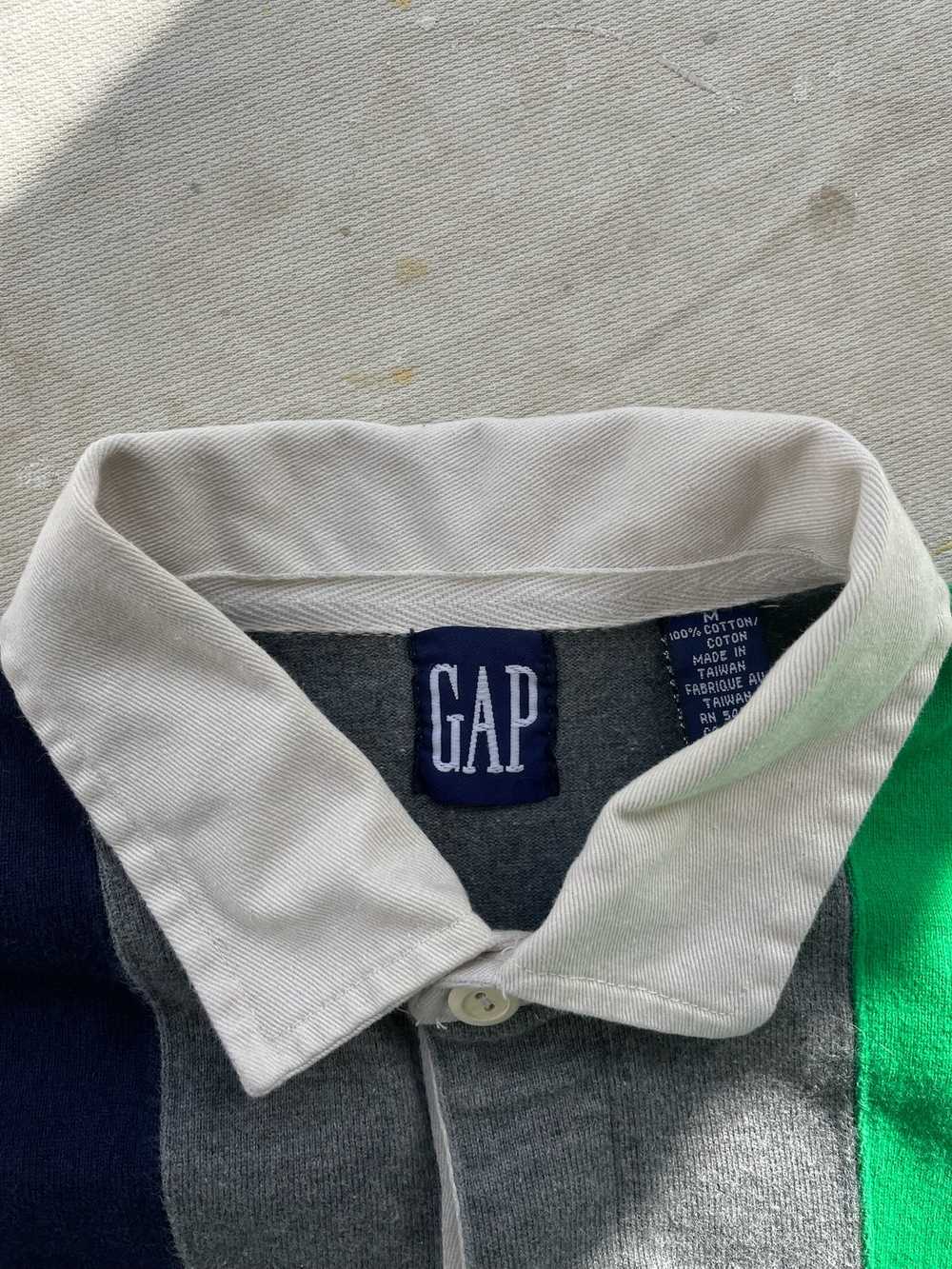 80's GAP Colorblock Rugby—[M] - image 3