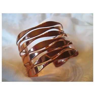 Renoir Seven-bar Open Cuff Copper Bracelet - image 1