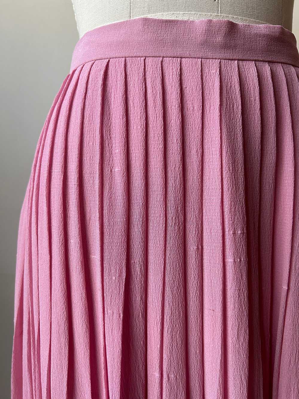 1970s celine pink silk skirt ensemble - image 7