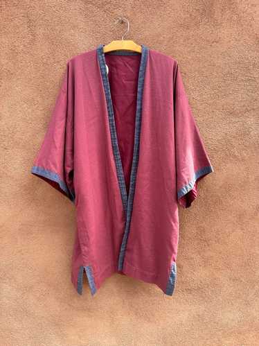 Maroon Open Robe Satin Lined