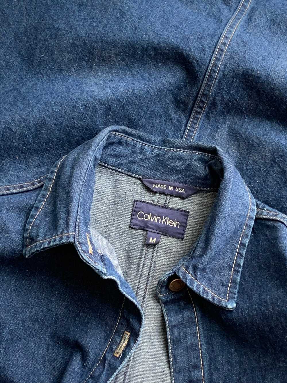 1980s Calvin Klein denim shirt jacket - image 10