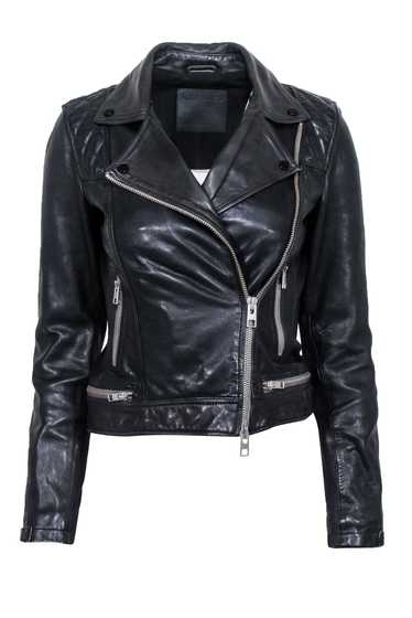 All Saints - Black Sheep Leather Moto Jacket Sz 2