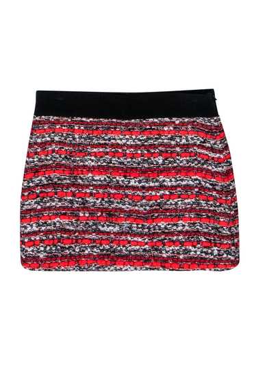 Milly - Red, Black, & Grey Tweed Mini Skirt Sz 4 - image 1