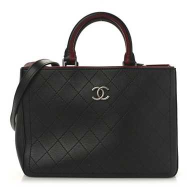 CHANEL Bullskin Stitched Bi-Color Medium Shopping… - image 1