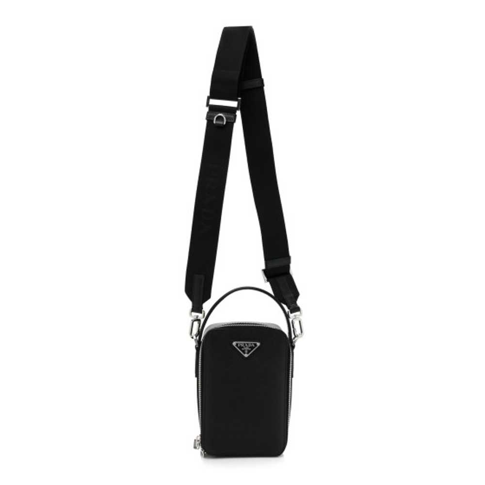 PRADA Saffiano Brique Crossbody Bag Black - image 1
