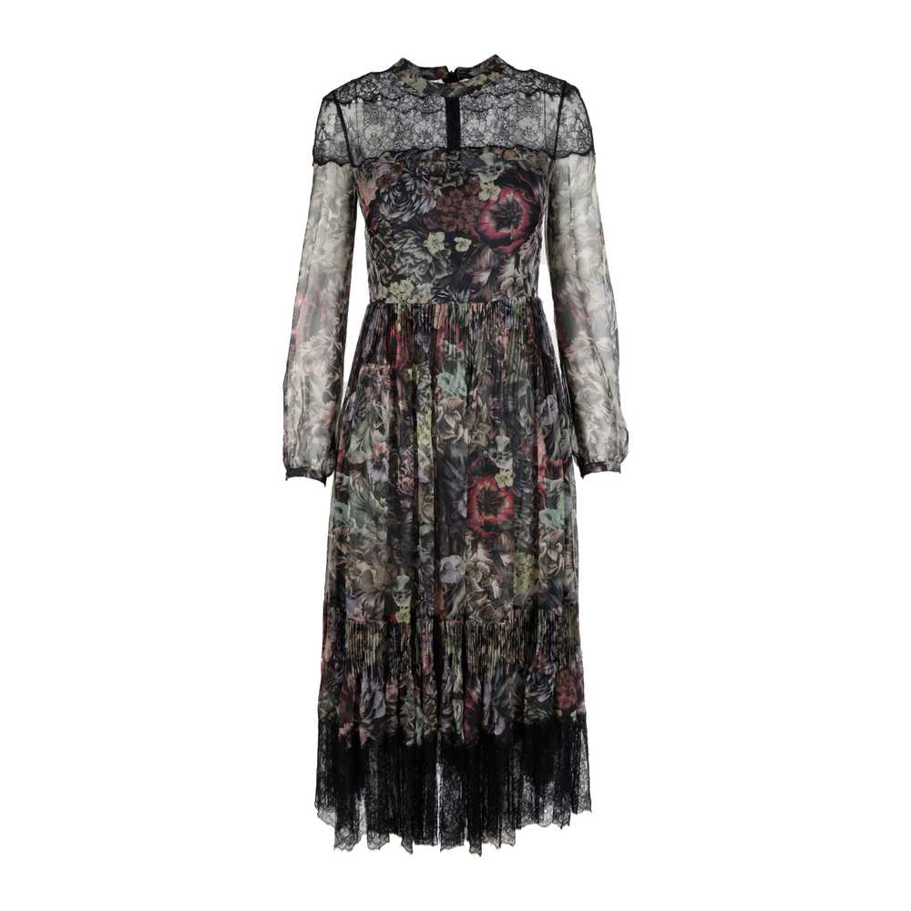 Red Valentino Lace Trimmed Floral Print Dress - '… - image 1