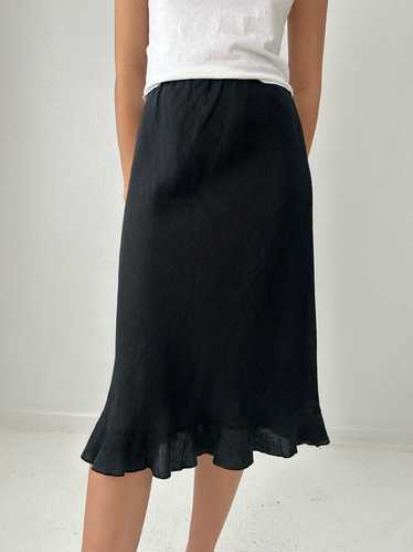 Linen Ruffle Skirt