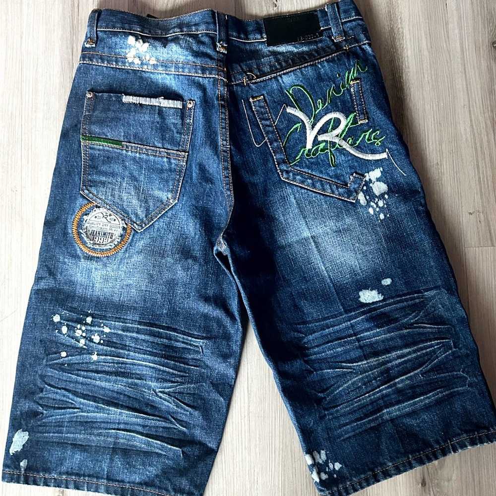 Vintage Y2K Rocawear Baggy Distressed Washed Jean… - image 1