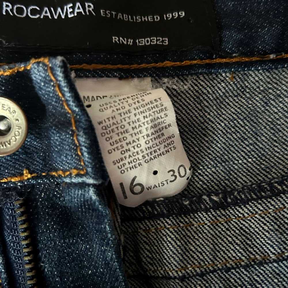 Vintage Y2K Rocawear Baggy Distressed Washed Jean… - image 8