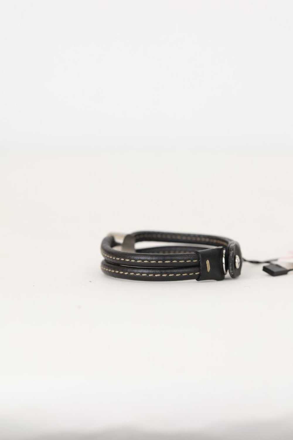 Circular Clothing Bracelet en cuir Delvaux noir - image 2