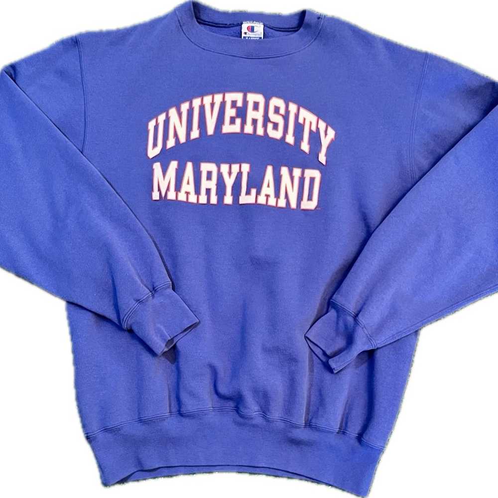 90s University of Maryland Champion Crewneck - image 1