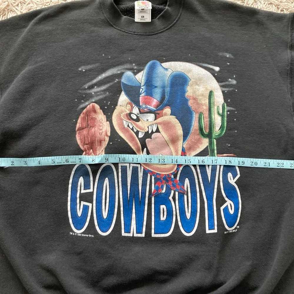 Vintage 90s Taz Dallas Cowboys Crewneck Sweatshir… - image 6