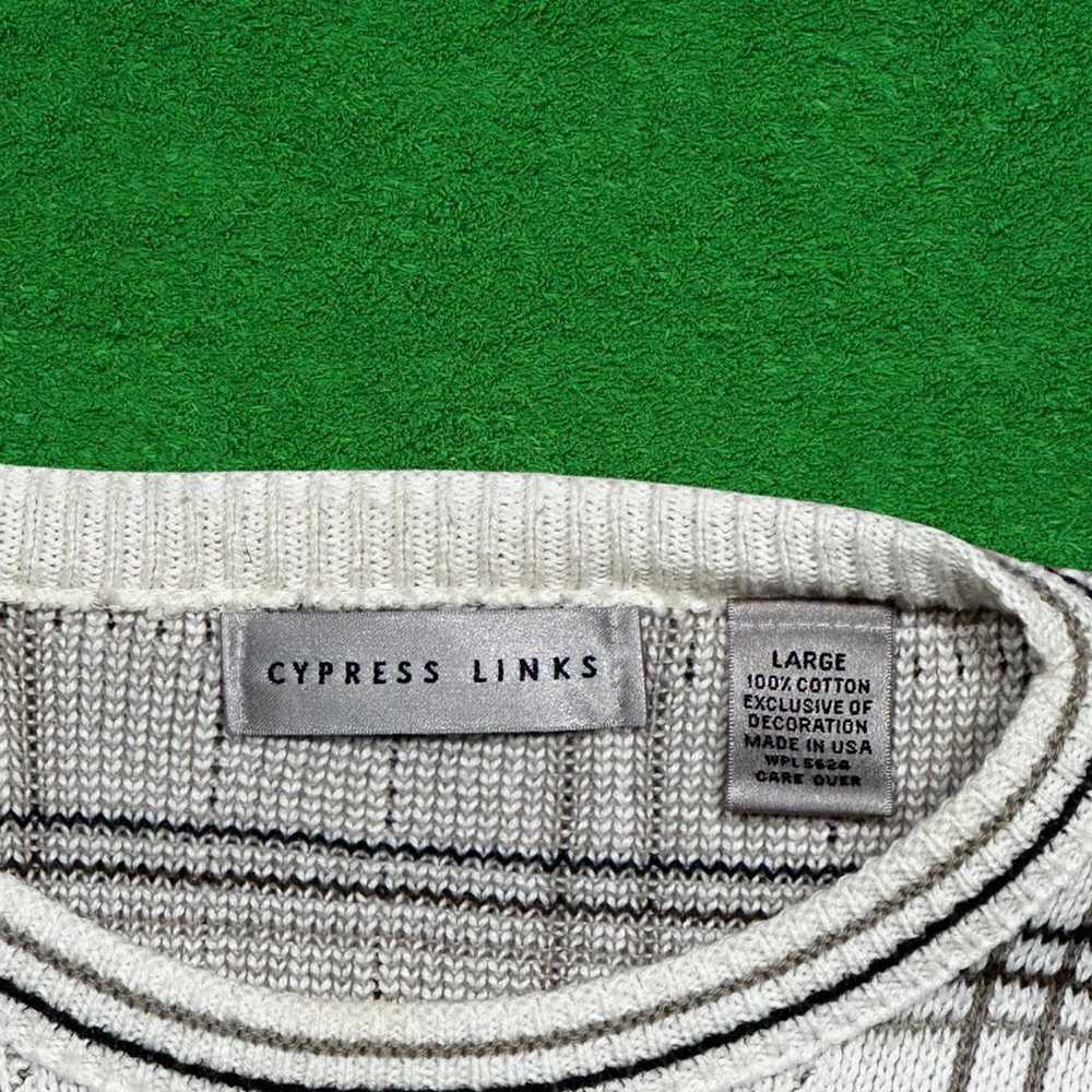 Vintage Made In USA Cypress Links AOP Knit Sweate… - image 4