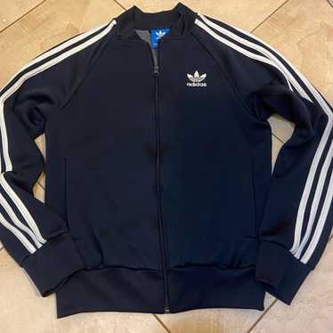DOPE Navy blue Adidas Zip up jacket - image 1
