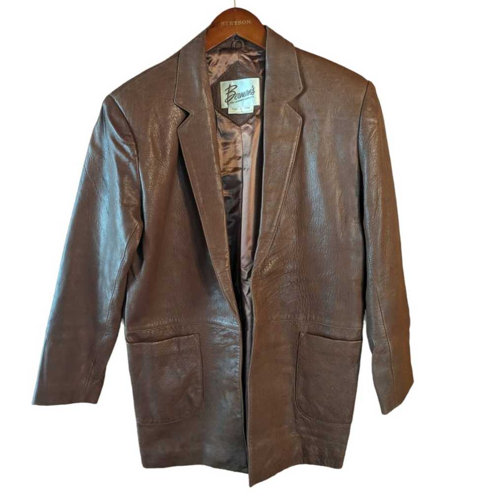 Vintage Berman's Men's Genuine Leather Jacket Bro… - image 1