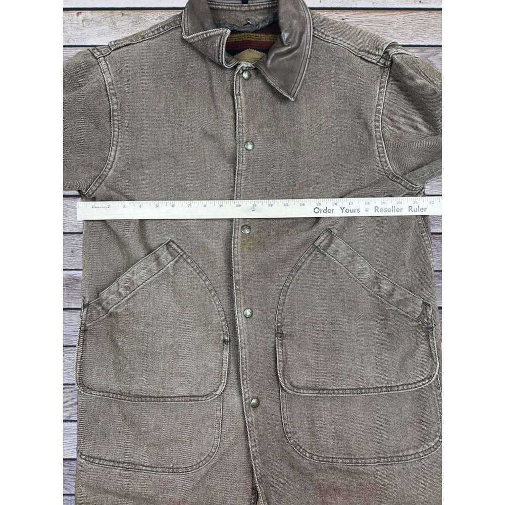 Vtg WOOLRICH Chore Coat 15186 Aztec Wool Lined De… - image 4