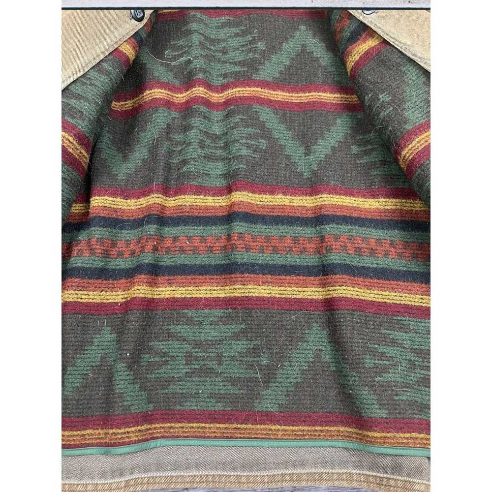 Vtg WOOLRICH Chore Coat 15186 Aztec Wool Lined De… - image 9