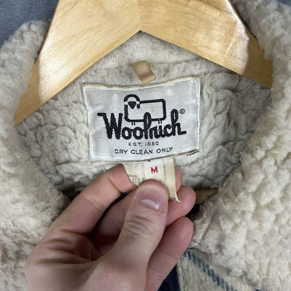 Vintage Woolrich Sherpa Lined Plaid Wool Coat Jac… - image 3