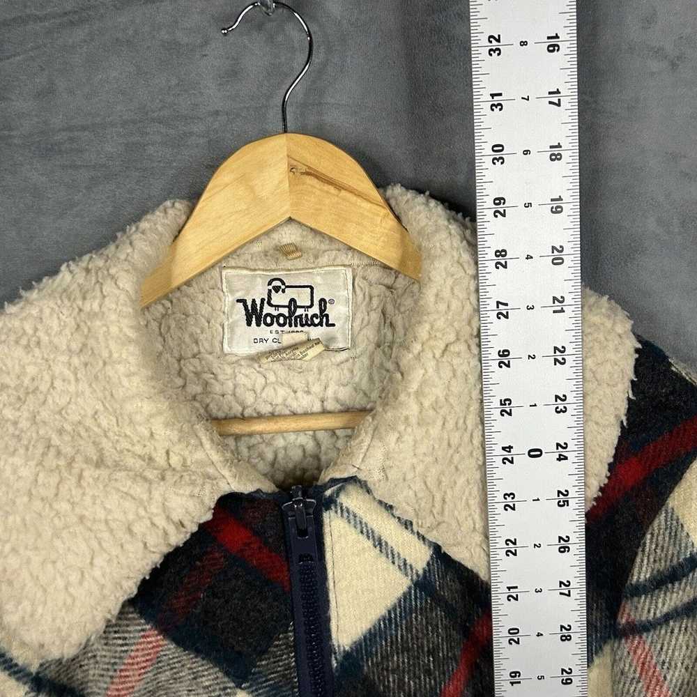 Vintage Woolrich Sherpa Lined Plaid Wool Coat Jac… - image 4