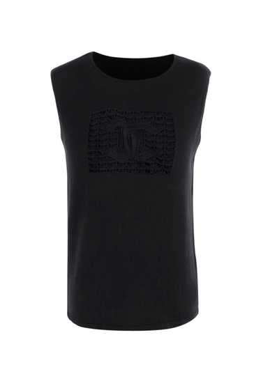 Managed by hewi Chanel Black CC Embroidered Tank T