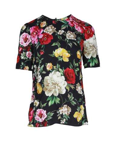Product Details Dolce & Gabbana Floral Short Slee… - image 1