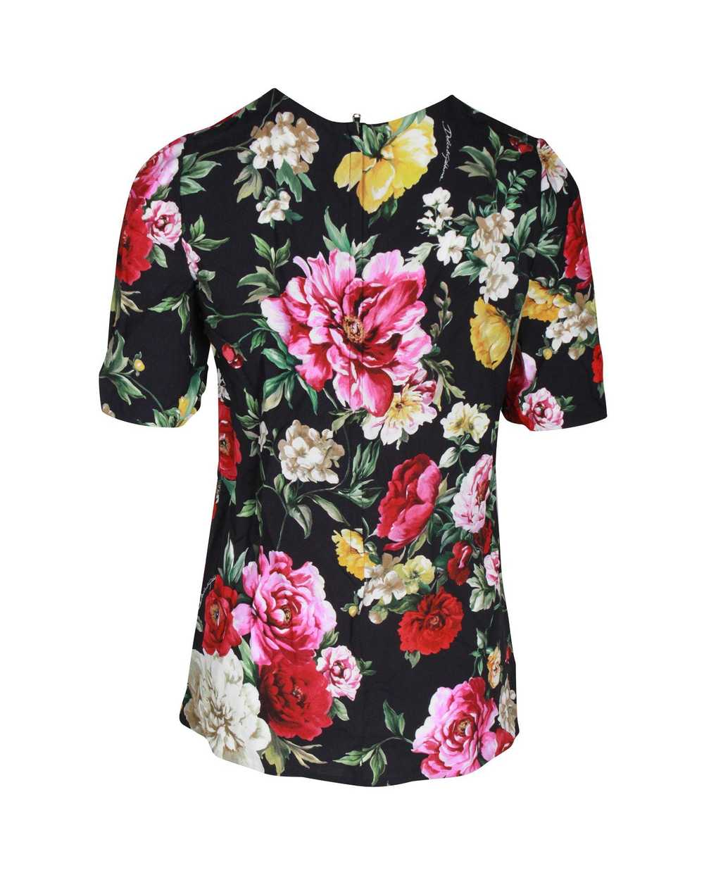 Product Details Dolce & Gabbana Floral Short Slee… - image 2