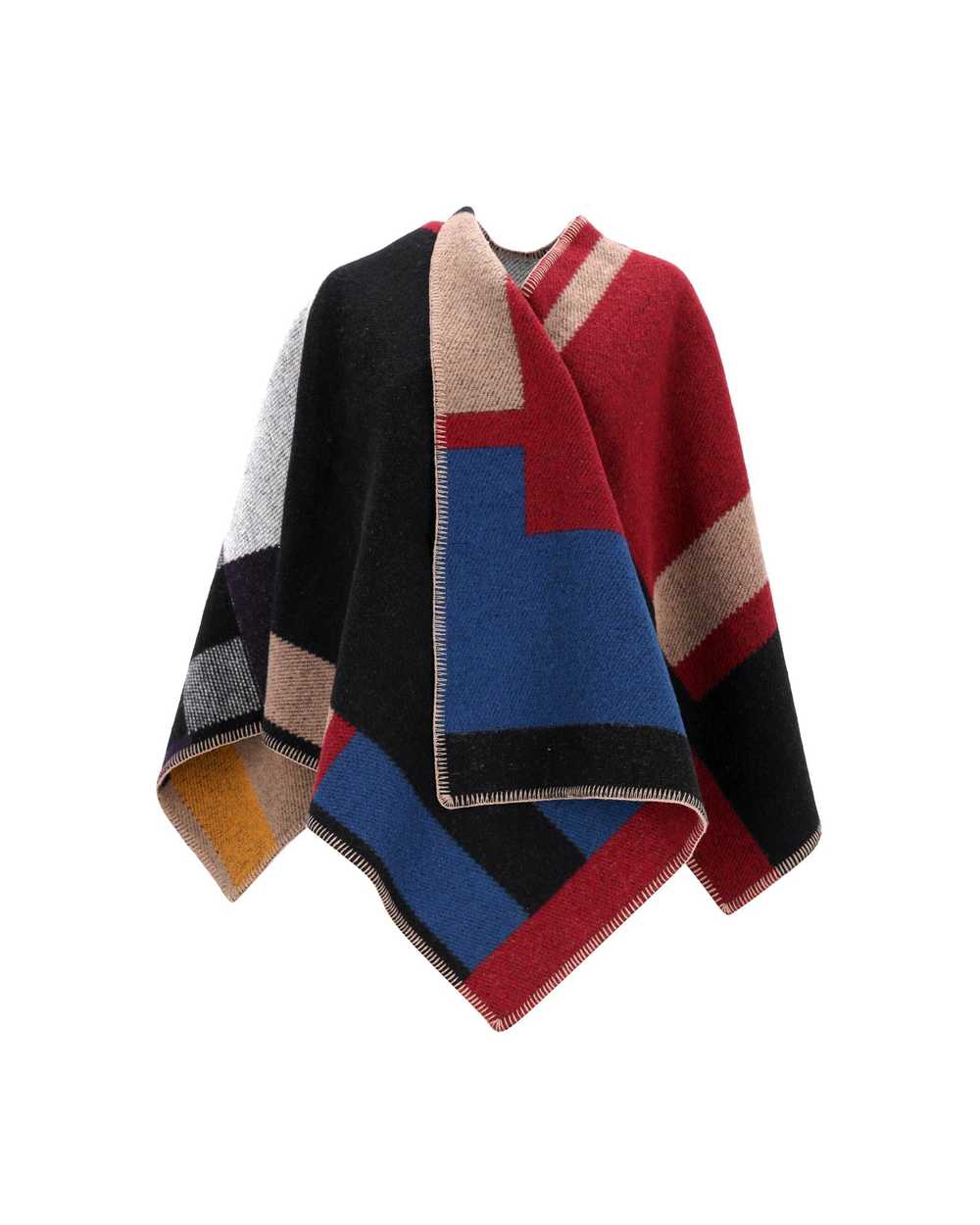 Product Details Burberry Color-Block Wool Cape - image 1