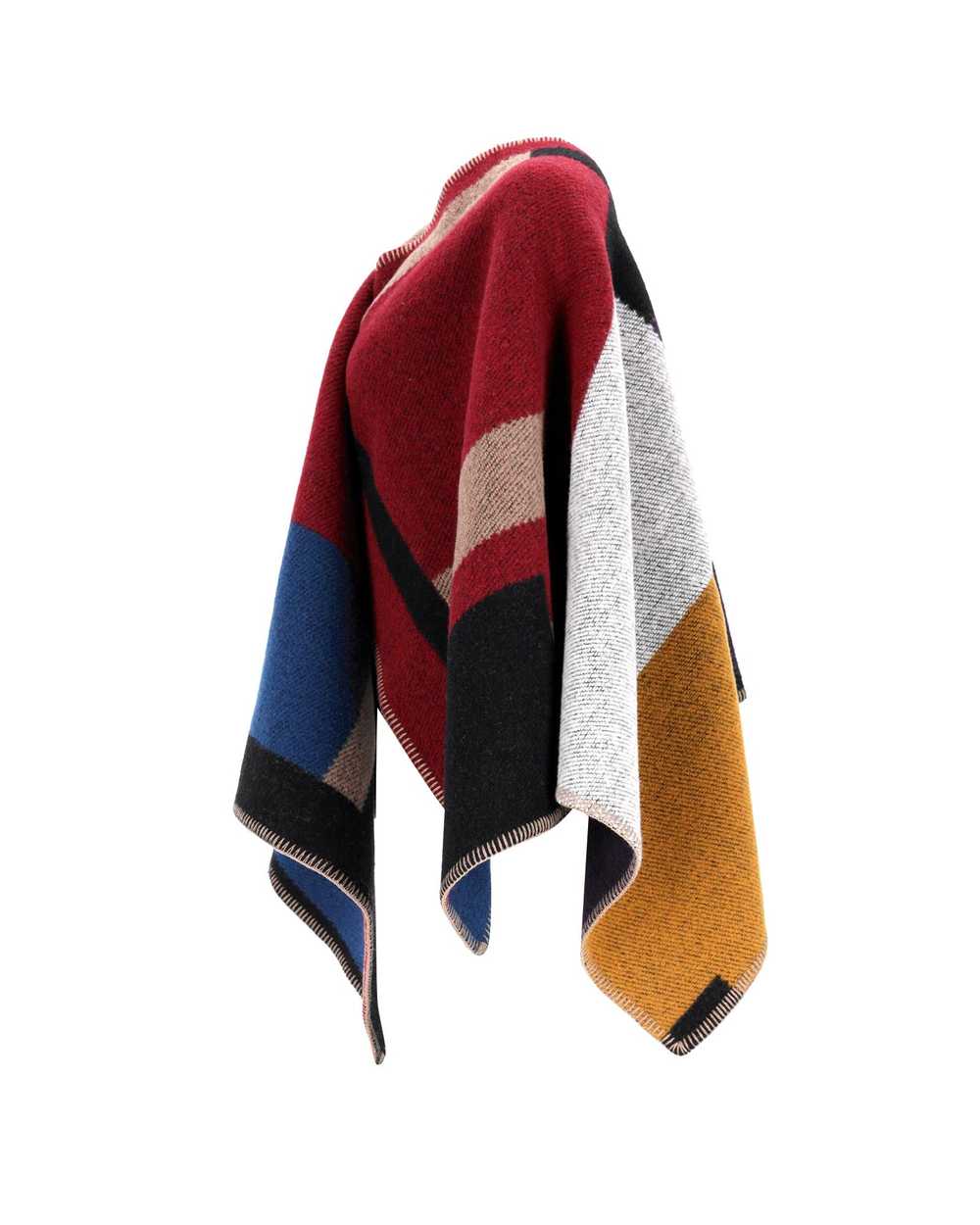 Product Details Burberry Color-Block Wool Cape - image 2