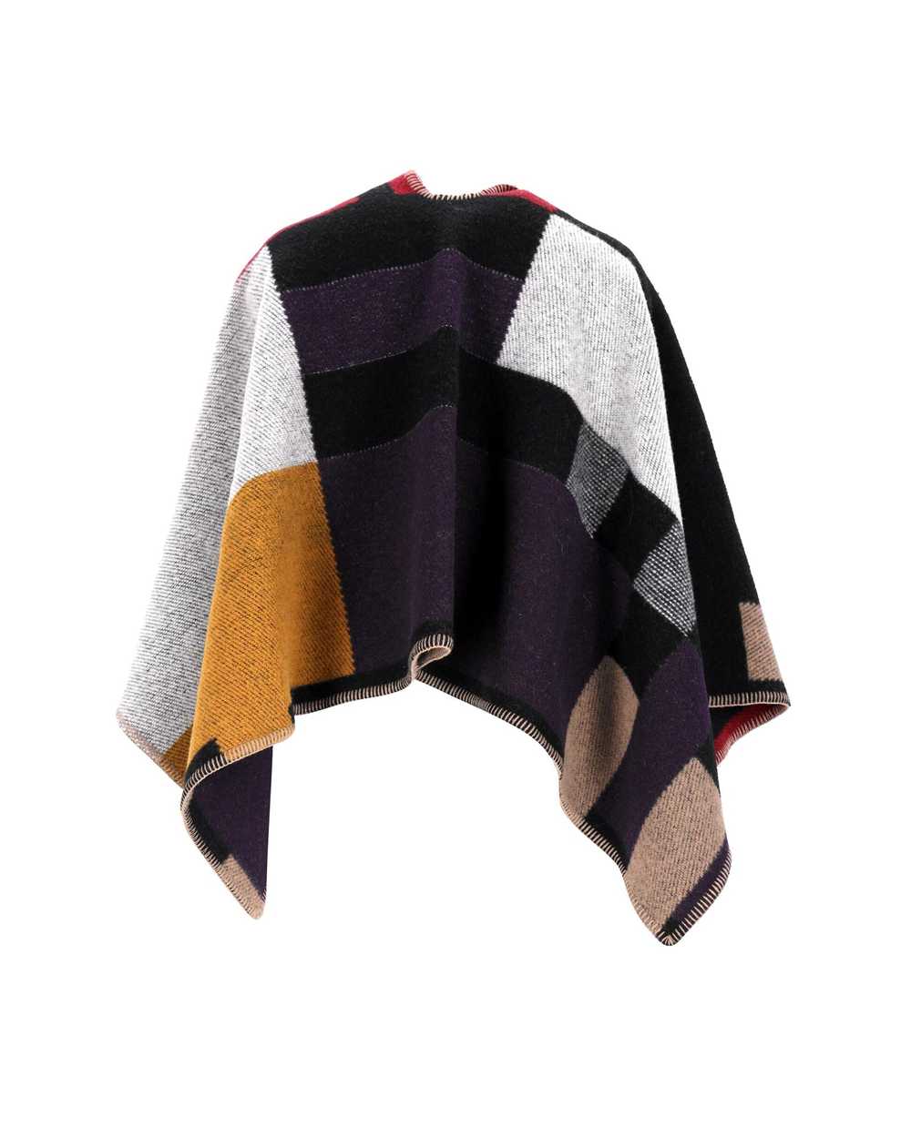 Product Details Burberry Color-Block Wool Cape - image 3