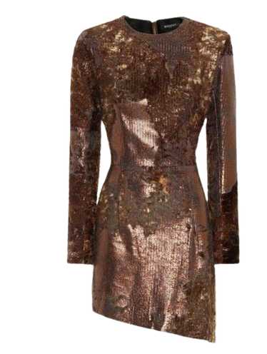 Product Details Balmain Metallic Brown Leather Asy