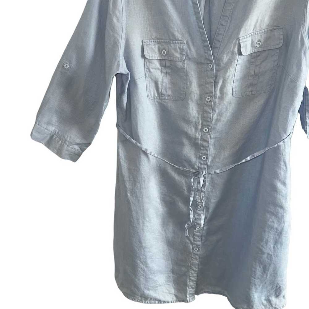 Malvin Linen Belted Shirt Dress XL - image 3